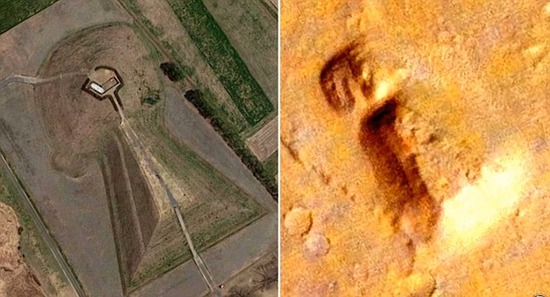 【画像】火星で古代日本の権力者の墓である古墳のような物体が発見されるwwwwwwww