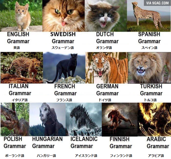 【画像】世界各国の言語の習得難易度を表す画像がコチラwwww