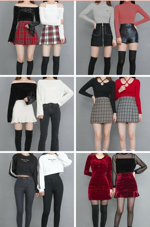 【画像】韓国の若い女の子がよく着てるこういうファッション、エチエチｗｗｗｗｗｗｗｗ
