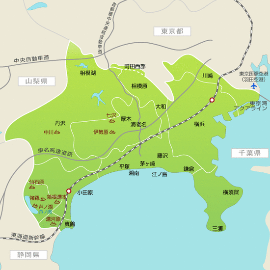 神奈川県民「横浜　江ノ島　箱根　鎌倉　遊ぶところいっぱいあるンゴね」